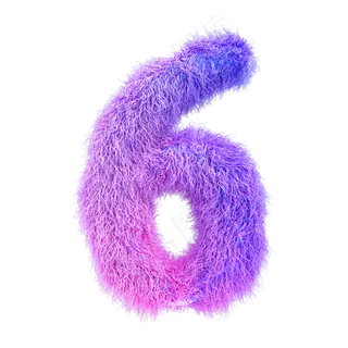 创意毛发倒计时数字6 创意毛发倒计时数字6