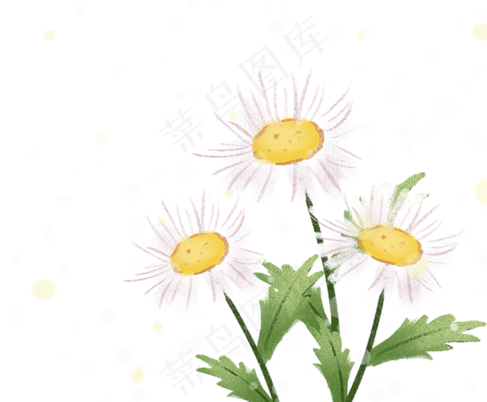 手绘卡通小花元素(1018X840)