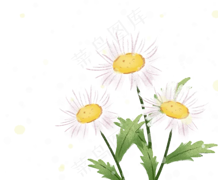 手绘卡通小花元素(1018X840)