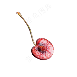 一粒破开的车厘子