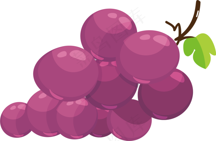 卡通葡萄矢量图下载