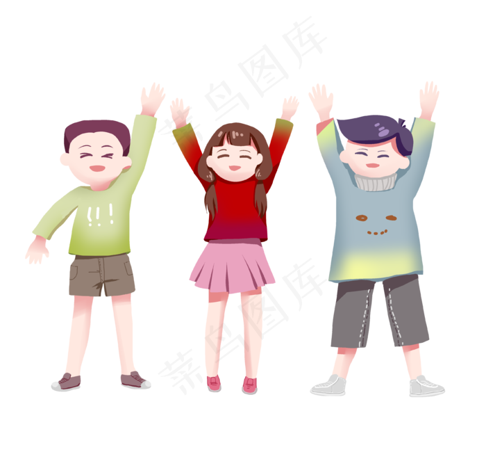 洋溢着笑容的开心小孩子,免抠元素(3720X3508(DPI:300))psd模版下载