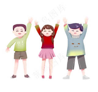 洋溢着笑容的开心小孩子,免抠元素