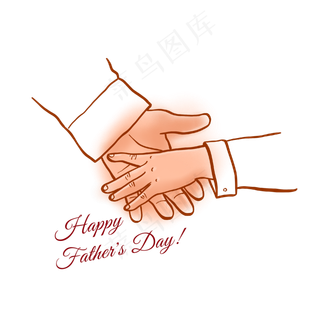 父亲节父亲和孩子的手PNG免抠