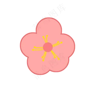 矢量图粉色的小花