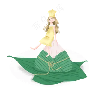 坐在粽子上的女孩