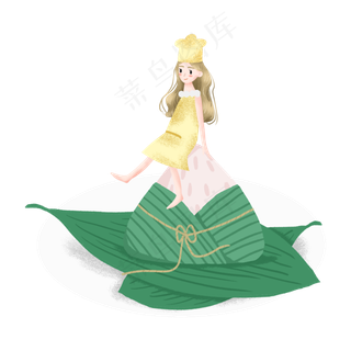 坐在粽子上的女孩