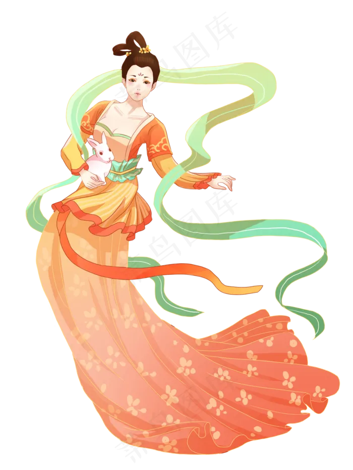 中秋节嫦娥奔月(2000X2657(DPI:300))psd模版下载