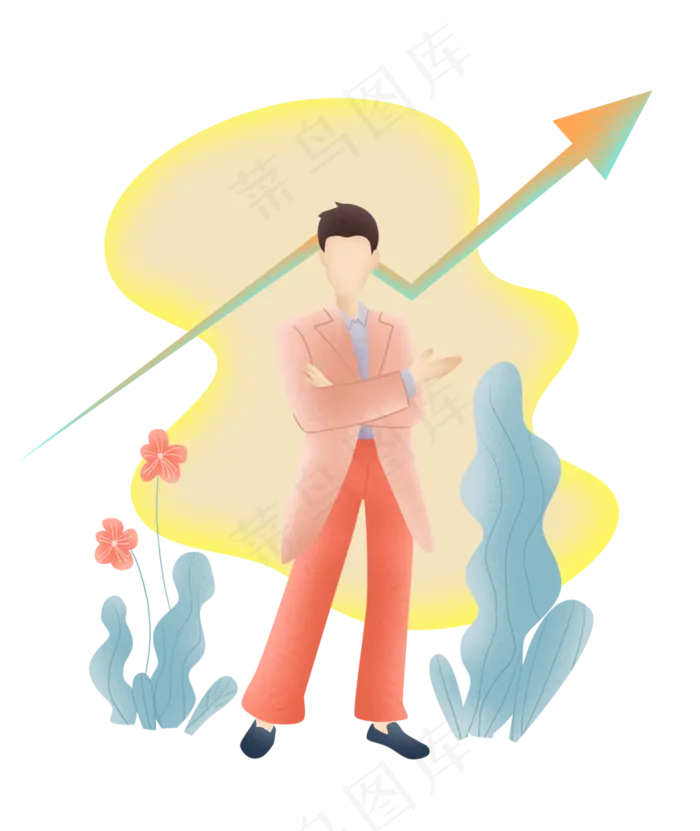 扁平噪点商务男箭头,免抠元素(3172X3766(DPI:300))psd模版下载
