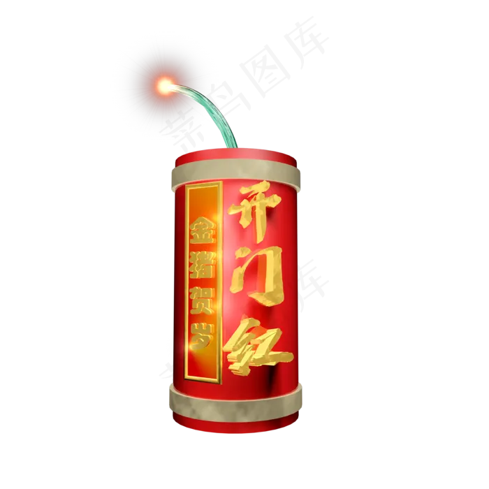 2019年春节炮竹,免抠元素(2000*2000px)