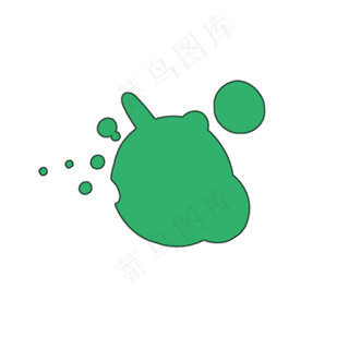 绿色油漆喷溅效果泼墨