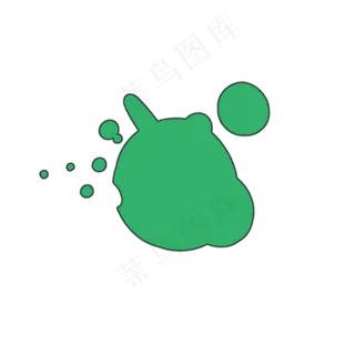 绿色油漆喷溅效果泼墨