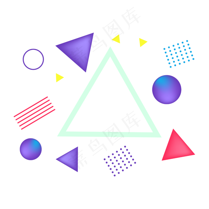 618电商气氛不规则图形元素