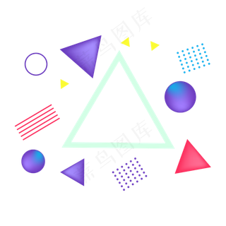 618电商气氛不规则图形元素