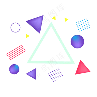 618电商气氛不规则图形元素