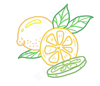 卡通柠檬简笔画