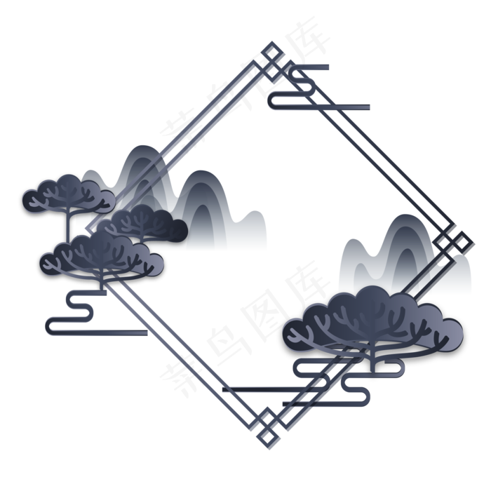 后现代灰色系边框