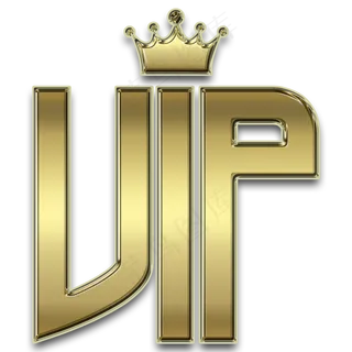 金色立体皇冠VIP字母,免抠元素