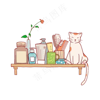 简约可爱清新卫生间洗漱用品置物