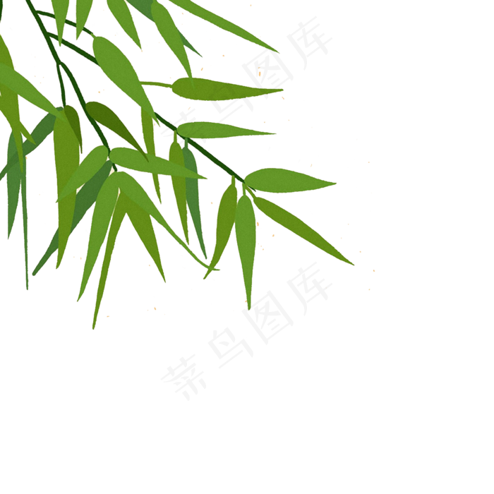 端午节装饰的竹叶素材(2000X2000(DPI:300))psd模版下载