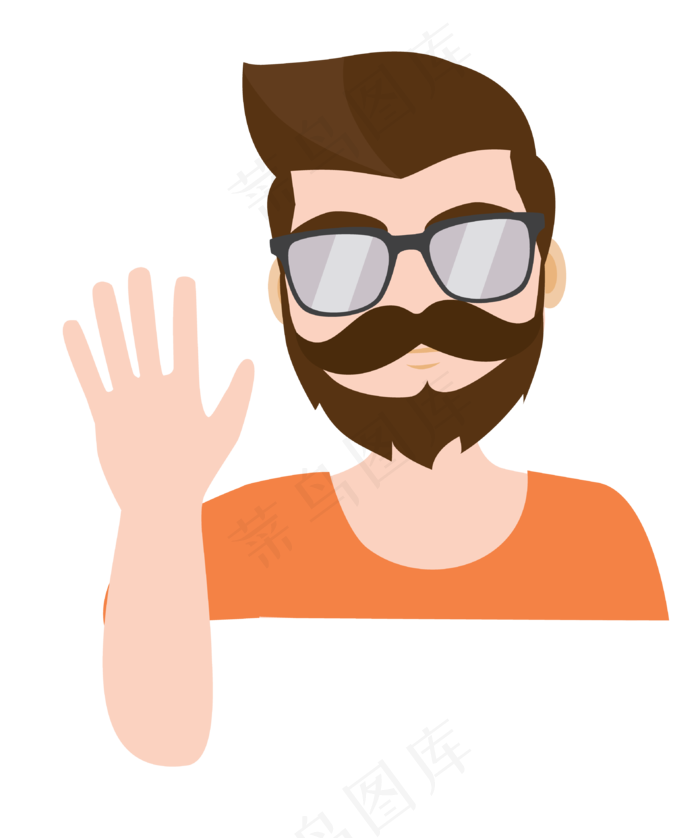 父亲节快乐手绘父亲形象头像