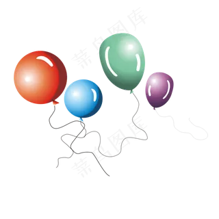 儿童节装饰彩色气球