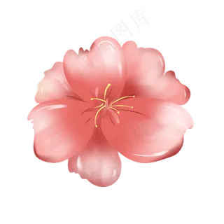 粉色花朵花卉手绘装饰图案,免抠元素 粉色花朵花卉手绘装饰图案,免抠元素