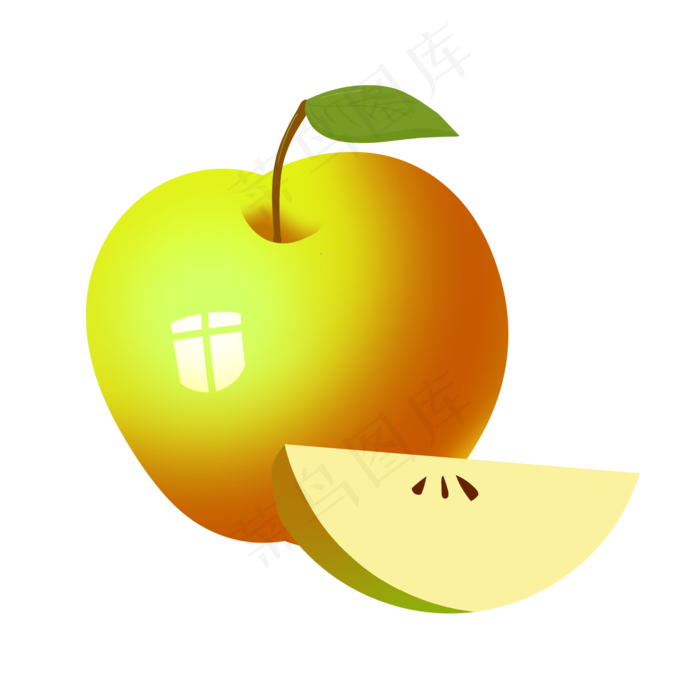 富士水果苹果插画
