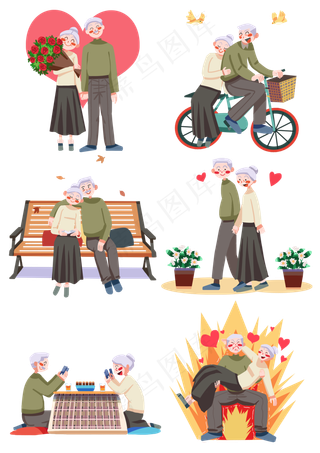 老年情人节人物合集