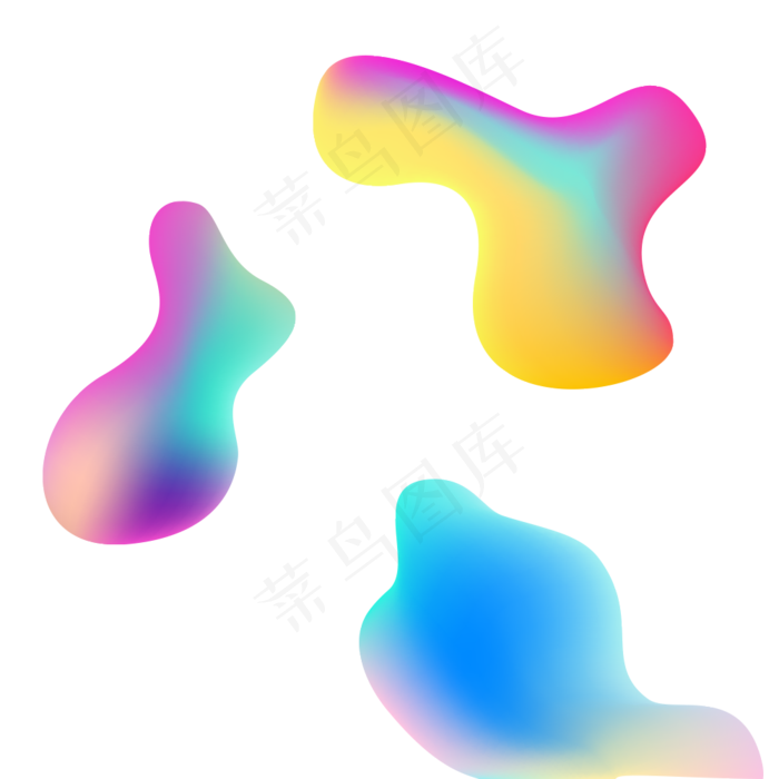 酷炫彩色渐变流体设计素材合集,免抠元素(1000*1000px 150 dpi )
