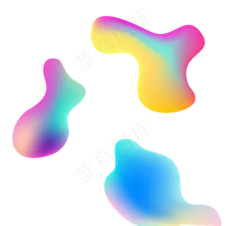 酷炫彩色渐变流体设计素材合集,免抠元素
