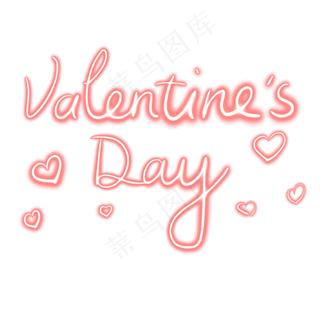 情人节粉色荧光英文