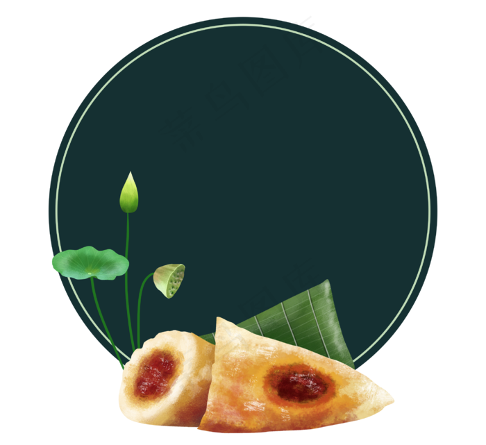 端午节美食粽子边框