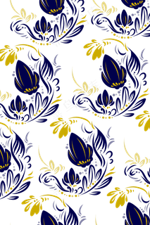 国风扁平印花底纹装饰图