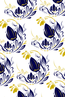 国风扁平印花底纹装饰图