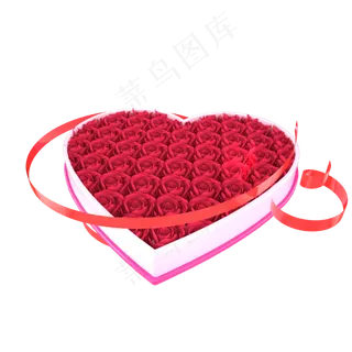 妇女节情人节玫瑰花礼盒,免抠元素
