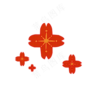 传统矢量创意花型图案,免抠元素