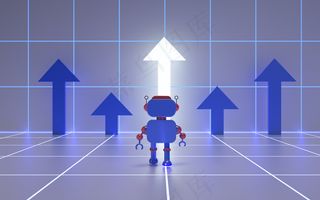 商务卡通机器人图片