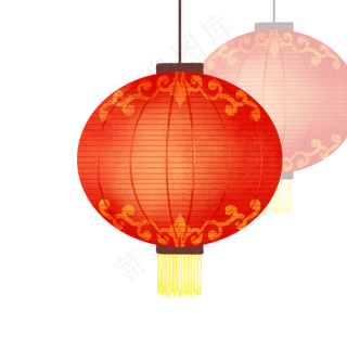 中国风新年圆灯笼,免抠元素 中国风新年圆灯笼,免抠元素