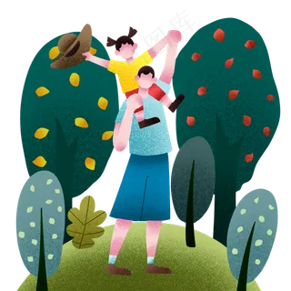 父亲节与孩子在公园