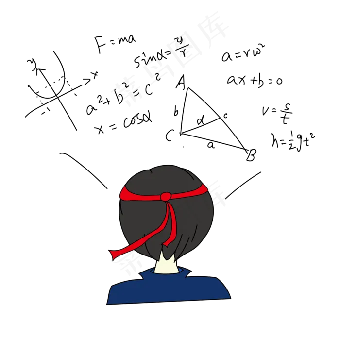 高考冲刺学生背影,免抠元素(4167*4167px 300 dpi )ai矢量模版下载