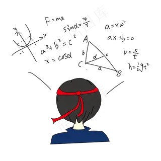 高考冲刺学生背影,免抠元素