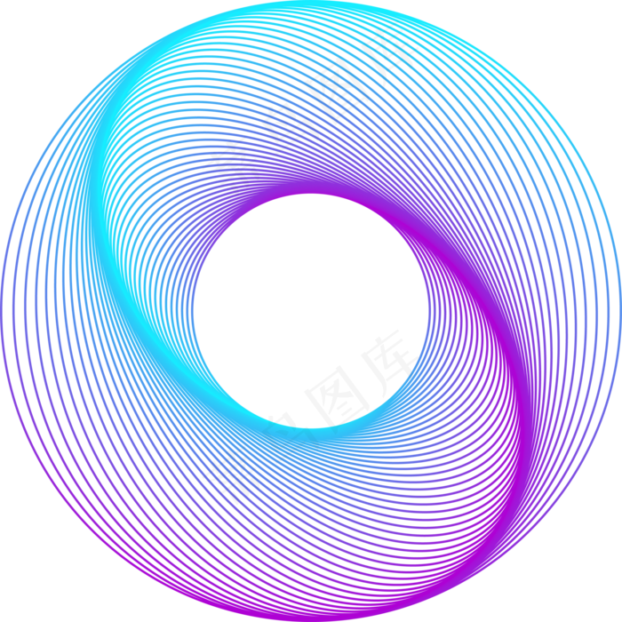 炫彩渐变几何曲线元素,免抠元素(5967*5966px)ai矢量模版下载