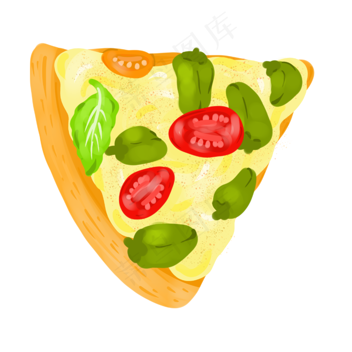 水果披萨卡通食物