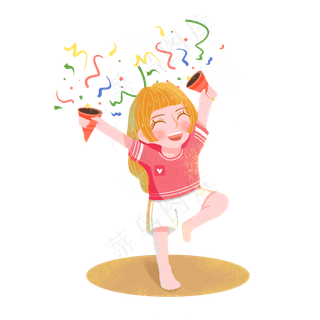 儿童节快乐女孩png素材