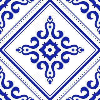 青花瓷纹样花纹