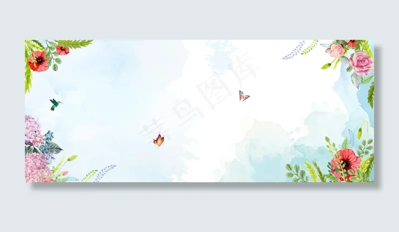 小清新天空花秋季上新淘宝banner