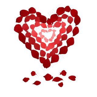 红色玫瑰花瓣装饰 红色玫瑰花瓣装饰