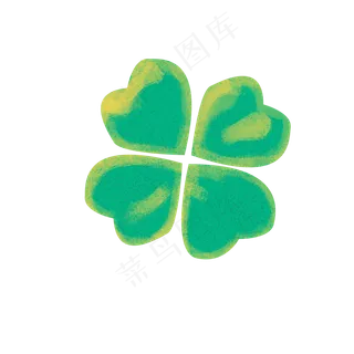春季幸运四叶草嫩叶,免抠元素