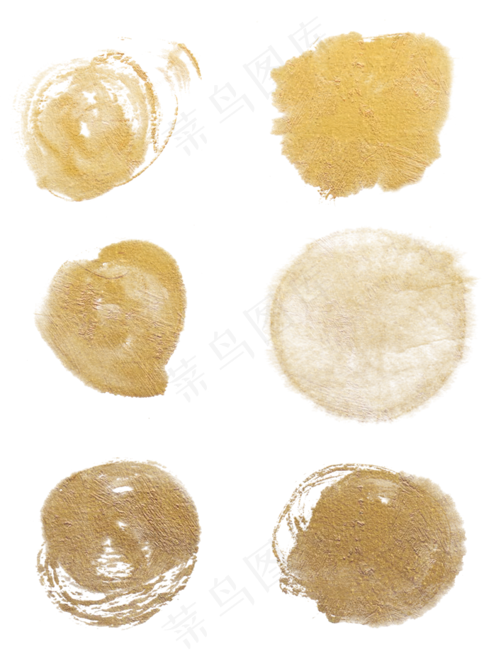 金箔淡金色半透明水墨墨迹,免抠元素(3000*4000px 300 dpi )psd模版下载
